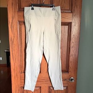 Athleta Beige High-Waisted Leggings